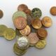silver and gold round coins